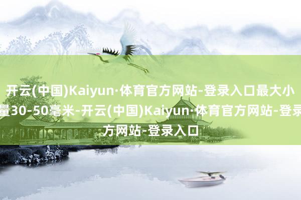 开云(中国)Kaiyun·体育官方网站-登录入口最大小时雨量30-50毫米-开云(中国)Kaiyun·体育官方网站-登录入口